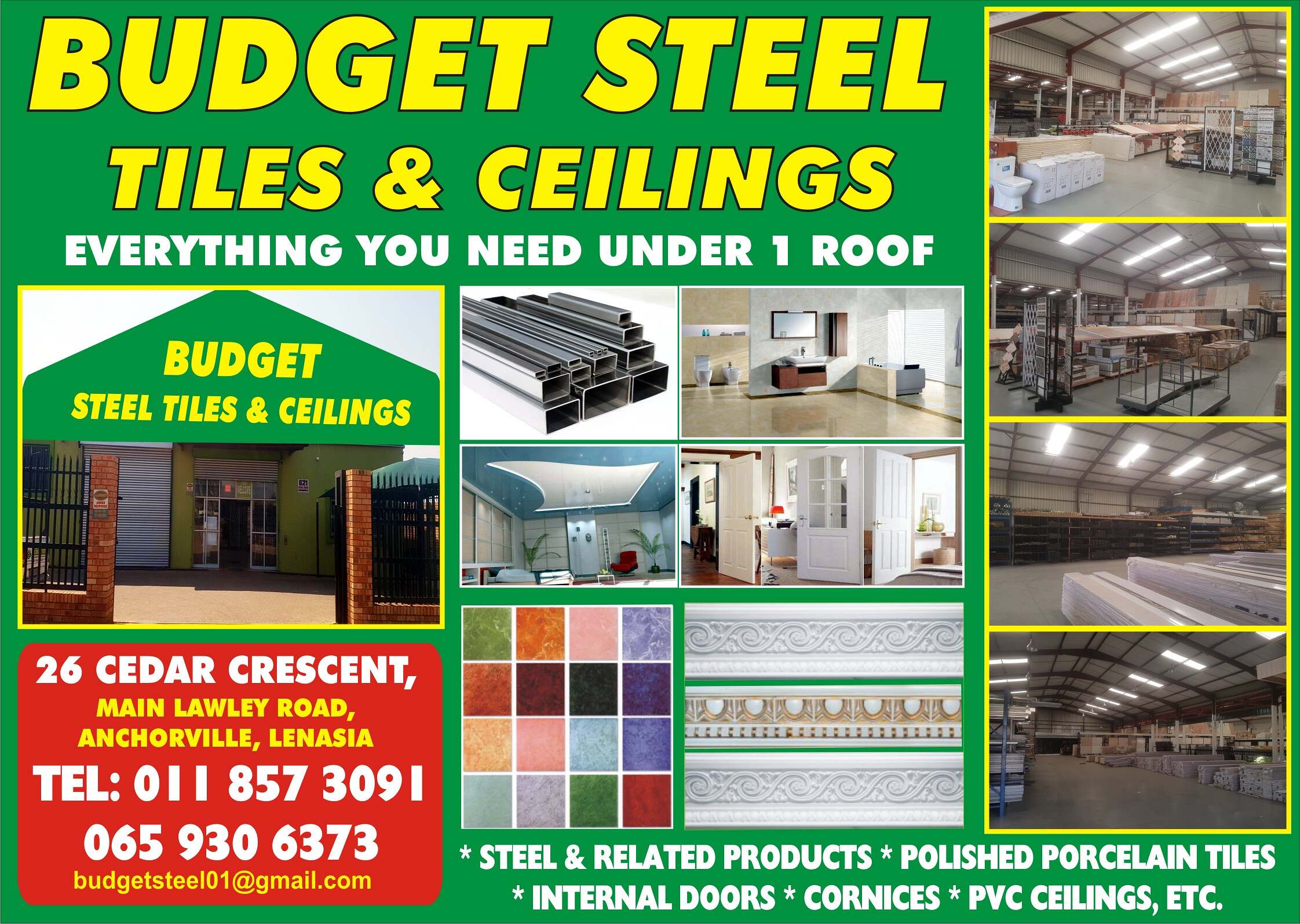 BUDGET STEEL, TILES & CEILINGS